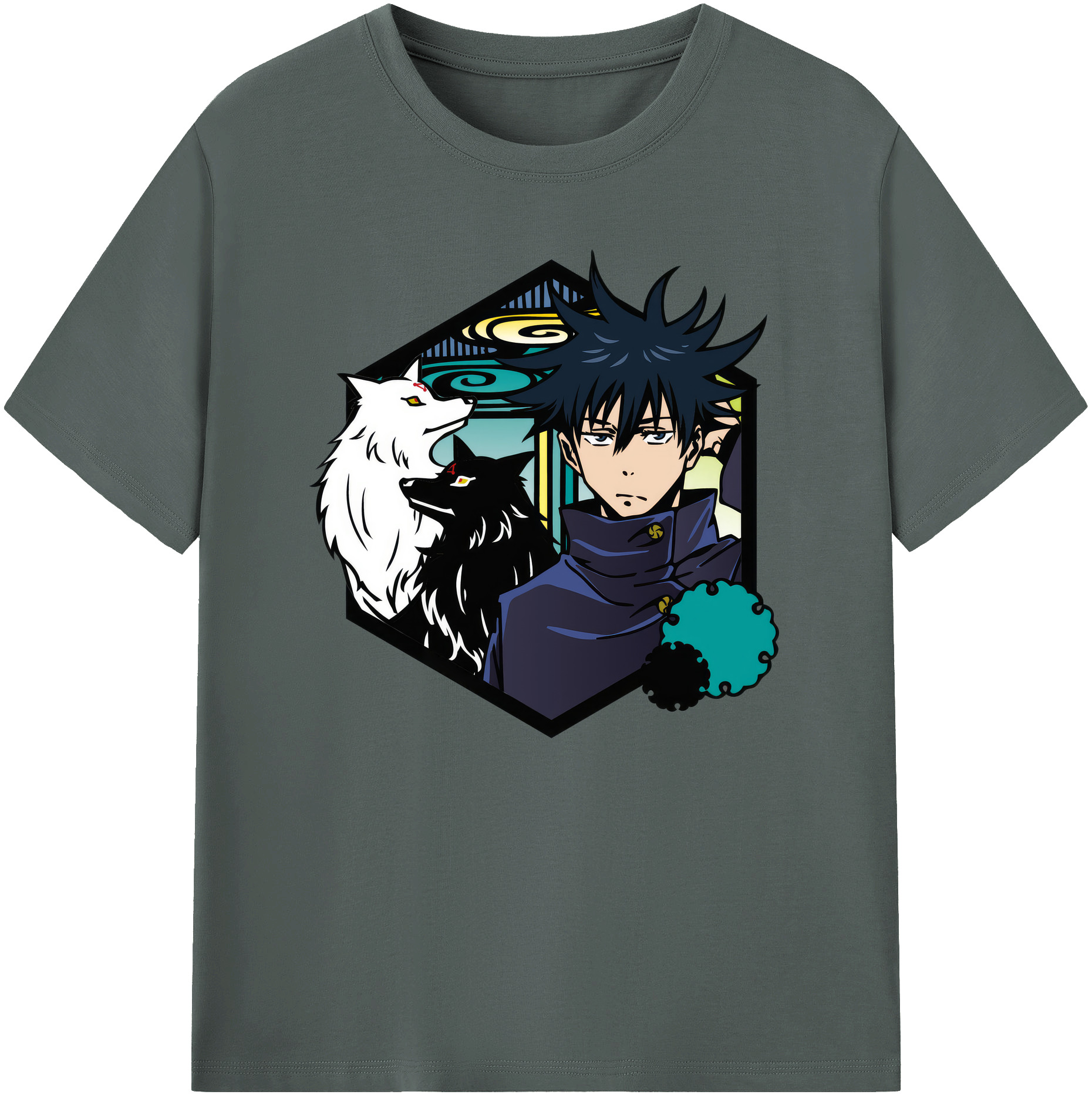 （画像用） 呪術廻戦 Jujutsu Kaisen 綿100％ メンズ半袖Tシャツ｜肌触りやわらか＆通気性